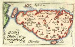 Alte Landkarte von Malta